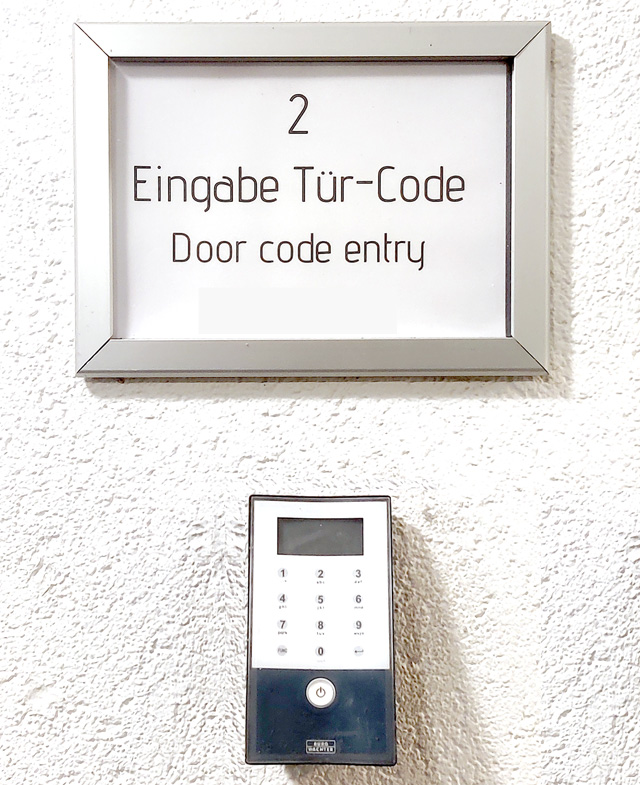 Codeeingabe Hoteleingang